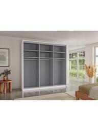 John Lewis Osaka 2.25m Bi-Fold Wardrobe with 2 Glass Doors & 4 Mirrored Doors - thumbnail 5