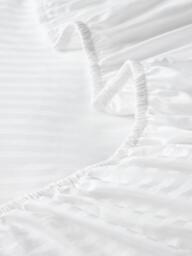 John Lewis Satin Stripe Pure Cotton Sateen Fitted Sheets, 400 Thread Count - thumbnail 3