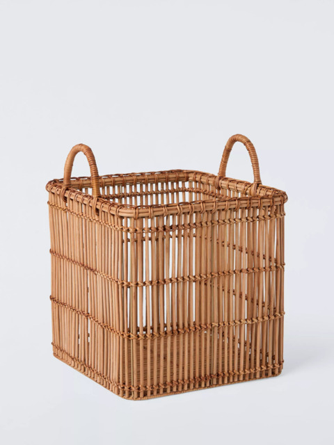 John Lewis Mid-Century Woven Rattan Basket, Large - image 1