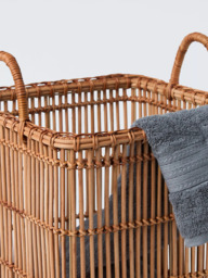 John Lewis Mid-Century Woven Rattan Basket, Large - thumbnail 3