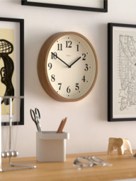 Jones Clocks Lodge Quartz Analogue Wall Clock, 25cm, Natural - thumbnail 4