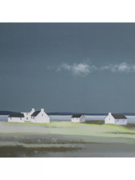 John Lewis Ulyana Hammond 'Day's End' Framed Canvas, 52 x 122cm, Blue/Green - thumbnail 2