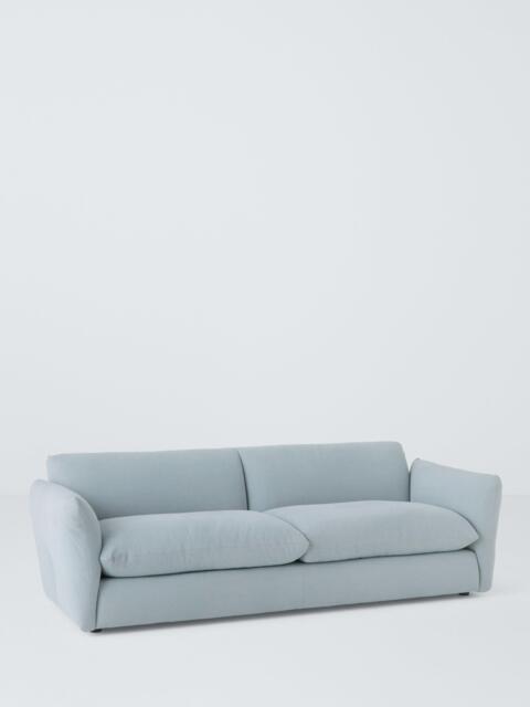 John Lewis Dimple Large 3 Seater Sofa, Easy Clean Cotton Linen Blend Soft Blue - image 1