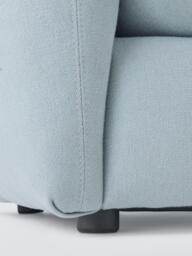 John Lewis Dimple Large 3 Seater Sofa, Easy Clean Cotton Linen Blend Soft Blue - thumbnail 6