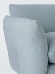 John Lewis Dimple Large 3 Seater Sofa, Easy Clean Cotton Linen Blend Soft Blue - thumbnail 5