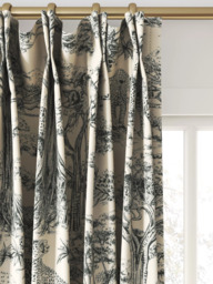 Clarke & Clarke Kisumu Made to Measure Curtains or Roman Blind, Noir/Linen - thumbnail 4