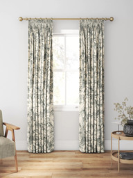 Clarke & Clarke Kisumu Made to Measure Curtains or Roman Blind, Noir/Linen - thumbnail 3