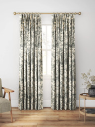 Clarke & Clarke Kisumu Made to Measure Curtains or Roman Blind, Noir/Linen - thumbnail 5