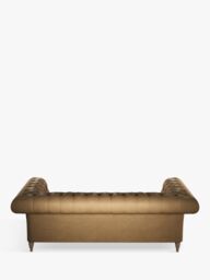 John Lewis Cromwell Chesterfield Double Leather Sofa Bed, Dark Leg - thumbnail 4