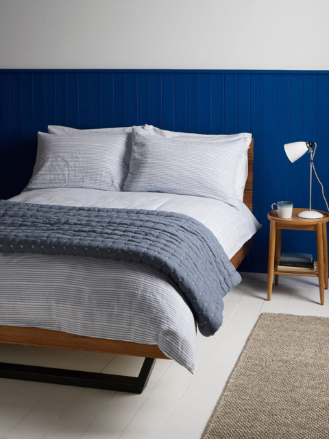John Lewis Crosby Pure Cotton Seersucker Duver Cover Set - image 1