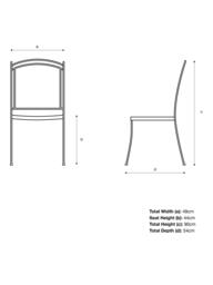 John Lewis Henley by KETTLER Straight Sided Garden Dining Chair, Set of 2, Iron Grey - thumbnail 4