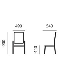 John Lewis Henley by KETTLER Straight Sided Garden Dining Chair, Set of 2, Iron Grey - thumbnail 3