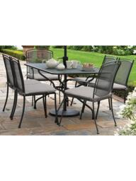 John Lewis Henley by KETTLER Straight Sided Garden Dining Chair, Set of 2, Iron Grey - thumbnail 2