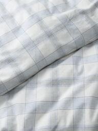 John Lewis Oslo Brushed Cotton Check Bedding, Grey - thumbnail 2