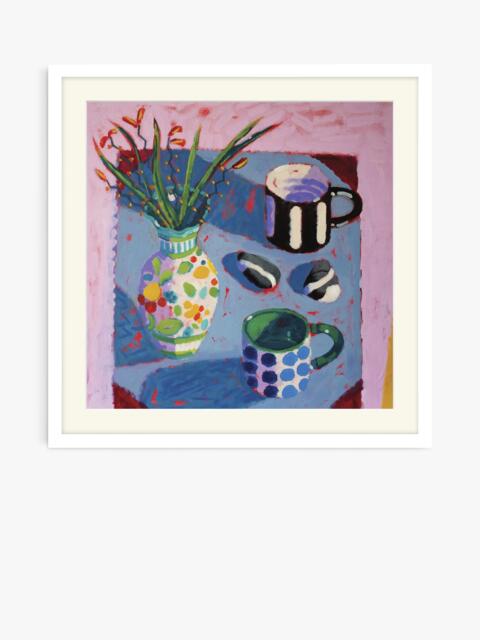 John Lewis Sara Hayward 'Still Life II' Framed Print & Mount, 42 x 42cm, Pink/Blue - image 1