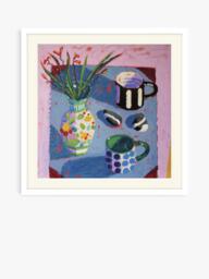 John Lewis Sara Hayward 'Still Life II' Framed Print & Mount, 42 x 42cm, Pink/Blue - thumbnail 1