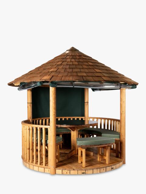 Breeze House Savannah Classic Cedar Shingle Roof Circular Gazebo, FSC-Certified (Scandinavian Redwood) - image 1