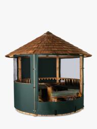 Breeze House Savannah Classic Cedar Shingle Roof Circular Gazebo, FSC-Certified (Scandinavian Redwood) - thumbnail 4