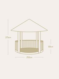Breeze House Savannah Classic Cedar Shingle Roof Circular Gazebo, FSC-Certified (Scandinavian Redwood) - thumbnail 6