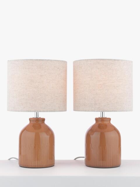 John Lewis Carlow Ceramic Table Lamp, Set of 2 - image 1
