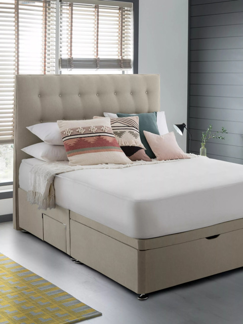 Silentnight 2 Drawer Continental Half Ottoman Divan Base Storage Bed, King Size - image 1