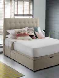 Silentnight 2 Drawer Continental Half Ottoman Divan Base Storage Bed, King Size - thumbnail 1