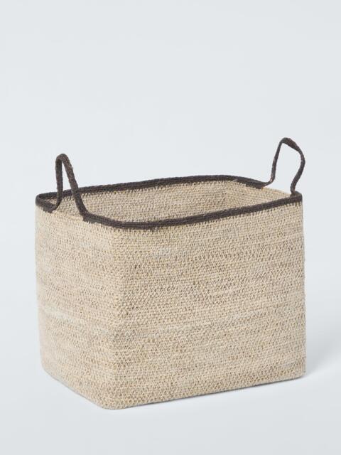 John Lewis Seagrass Basket with Accent Handles, Small, Natural - image 1