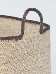 John Lewis Seagrass Basket with Accent Handles, Small, Natural - thumbnail 4