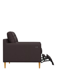 John Lewis Draper II Motion Leather Armchair, Light Leg - thumbnail 3