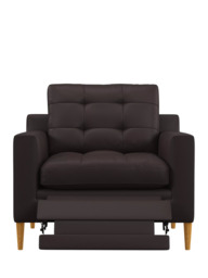 John Lewis Draper II Motion Leather Armchair, Light Leg - thumbnail 5