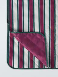 John Lewis Extra Large Striped Quilted Picnic Rug, Pink/Multi - thumbnail 2