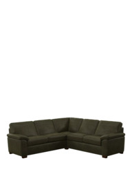 John Lewis Camden 5+ Seater Corner Leather Sofa, Dark Leg