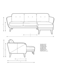 John Lewis Arlo RHF Chaise Leather Sofa, Dark Leg - thumbnail 2