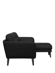 John Lewis Arlo RHF Chaise Leather Sofa, Dark Leg - thumbnail 3