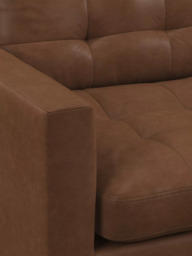 John Lewis Draper II Medium 2 Seater Leather Sofa, Light Leg - thumbnail 6