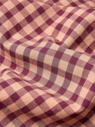 Piglet in Bed Washed Cotton Percale Gingham Flat Sheet - thumbnail 3