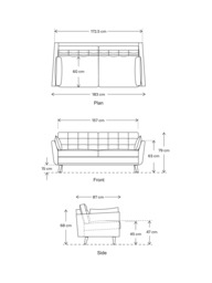Swyft Model 10 Medium 2 Seater Sofa, Dark Leg - thumbnail 2