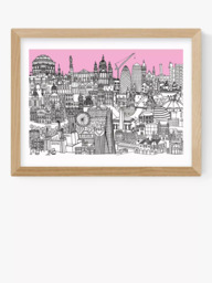 EAST END PRINTS Lizzie Prestt 'London Jungle' Framed Print - thumbnail 1