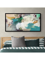 John Lewis Natasha Barnes 'Evergreen' Abstract Framed Print, 63.5 x 123.5cm, Green/Multi - thumbnail 2