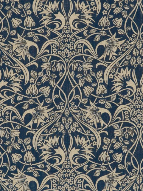 GP & J Baker Fritillerie Made to Measure Curtains or Roman Blind, Indigo - image 1