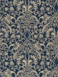 GP & J Baker Fritillerie Made to Measure Curtains or Roman Blind, Indigo
