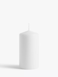 John Lewis Pillar Candle, White, 532g - thumbnail 2