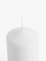 John Lewis Pillar Candle, White, 532g - thumbnail 3