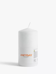John Lewis Pillar Candle, White, 532g - thumbnail 1