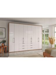 John Lewis Osaka 3m Bi-Fold Wardrobe with 8 Glass Doors & 6 Glass Drawers - thumbnail 2