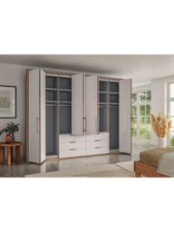 John Lewis Osaka 3m Bi-Fold Wardrobe with 8 Glass Doors & 6 Glass Drawers - thumbnail 3