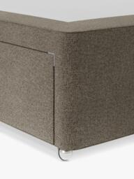 Hypnos Non-Sprung Upholstered 2 Drawer Divan Base, Single - thumbnail 3