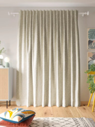 John Lewis Mila Print Pair Dimout/Thermal Lined Multiway (Slot Top, Hidden Tab, Pencil Pleat) Curtains, Putty - thumbnail 4