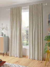 John Lewis Mila Print Pair Dimout/Thermal Lined Multiway (Slot Top, Hidden Tab, Pencil Pleat) Curtains, Putty - thumbnail 3