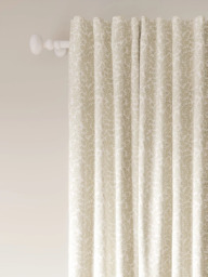John Lewis Mila Print Pair Dimout/Thermal Lined Multiway (Slot Top, Hidden Tab, Pencil Pleat) Curtains, Putty - thumbnail 1
